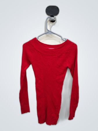 Derek & Heart Red Ribbed Knit Top