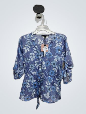 Blue Floral Blouse