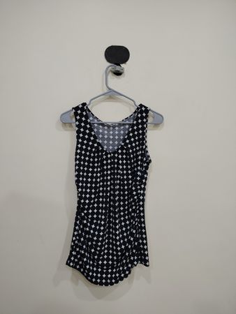 New York & Company Printed Sleeveless Blouse