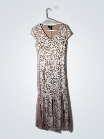 Candie's Petite Lace Midi Dress