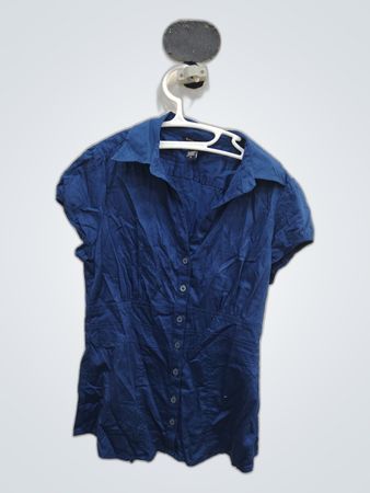 Banana Republic Navy Short Sleeve Blouse