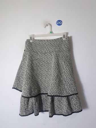 Xinyi Fashion Houndstooth Ruffled Mini Skirt