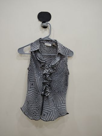 Caviar Printed Ruffled Blouse