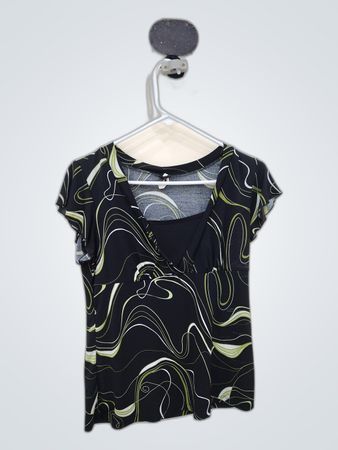 Mango Printed Wrap Blouse