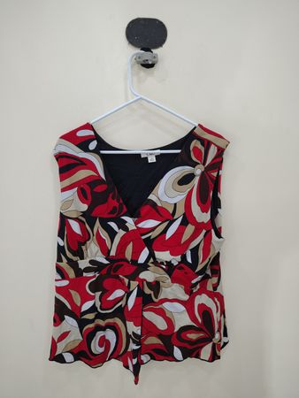 CAO Printed Sleeveless Blouse