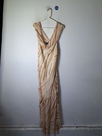 Forever 21 Beige Striped Maxi Dress