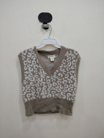 Jessica Simpson Leopard Print Knit Vest