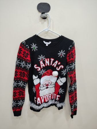 No Boundaries Santa Christmas Knit Sweater