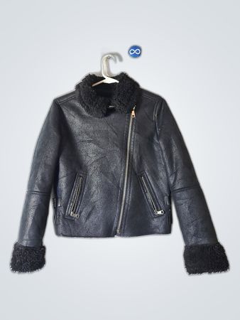 Love Tree Black Leather Jacket