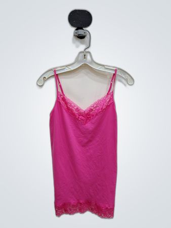 Pink Lace-Trimmed Camisole