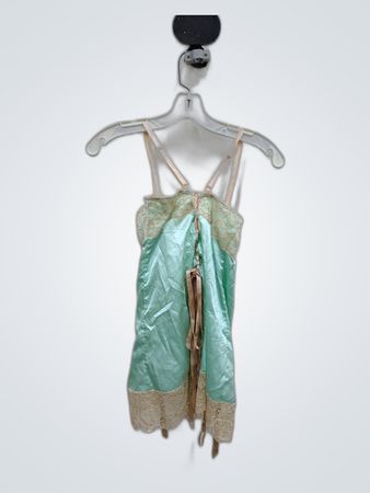 Frederick's of Hollywood Mint Green Lace Slip Dress