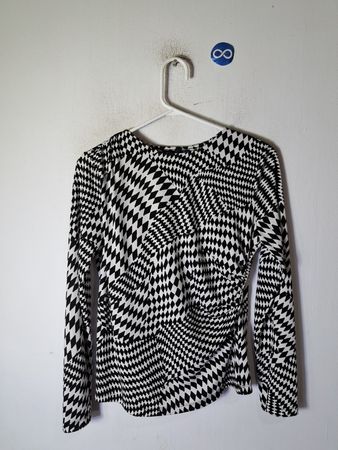 H&M Printed Long Sleeve Blouse
