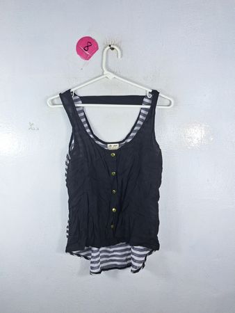 Black and White Striped Tank Top