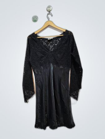 Jones New York Black Lace Slip Dress
