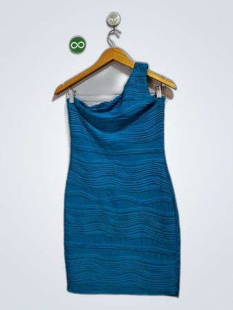 Heartsoul Blue Ruched Strapless Mini Dress