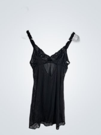 Black Lace Trim Camisole Top