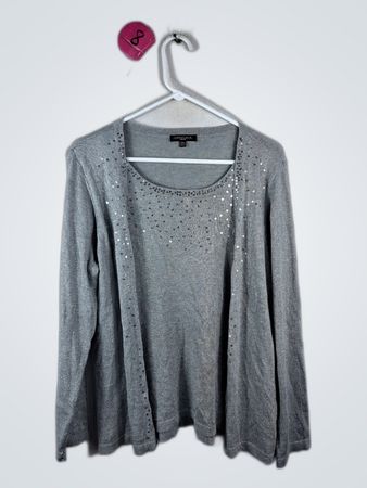 Notations Sequin Knit Cardigan
