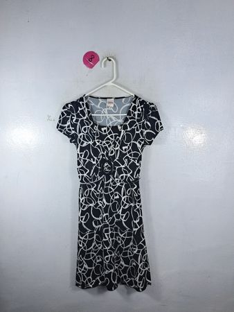 Black and White Patterned Dress