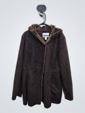 Jaclyn Smith Brown Faux Fur Coat