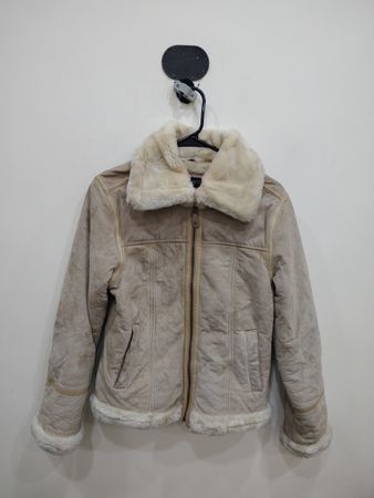 Steve Madden Suede Fur Collar Jacket