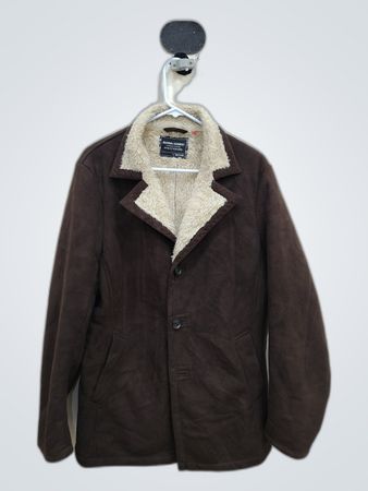 Brown Synthetic Leather Jacket