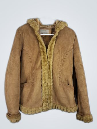 Croft & Barrow Suede Hooded Jacket