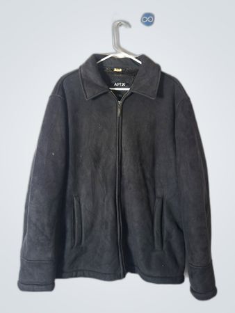Apt. 9 Black Suede Zip-Up Jacket