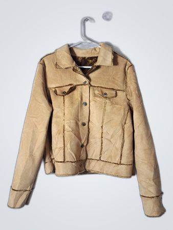 Unbranded Tan Suede Fringe Jacket