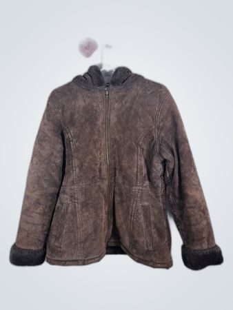 Croft & Barrow Suede Hooded Jacket