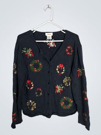Talbots Christmas Cardigan