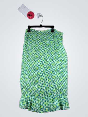 Green Patterned Skirt