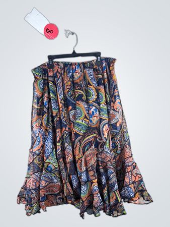 Lucky & Co Paisley Print Flared Skirt