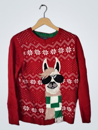Llama Graphic Christmas Sweater