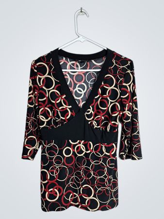AB Studio Women's Circle Pattern Blouse