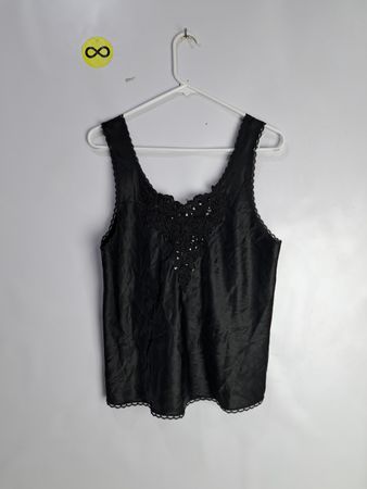 Cinema Etoile Black Lace Trim Camisole