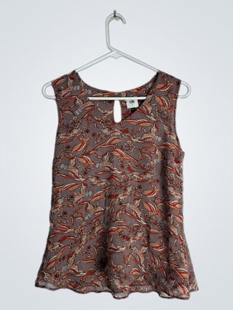 Cabi Printed Sleeveless Blouse