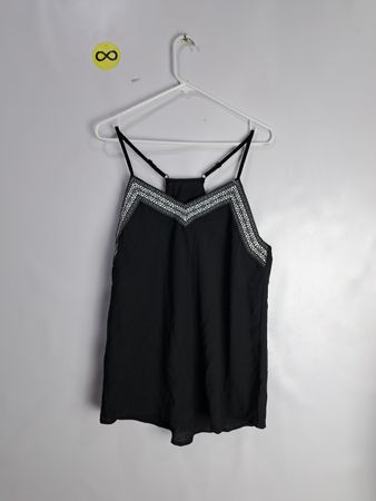 Black Dress with White Embellishment