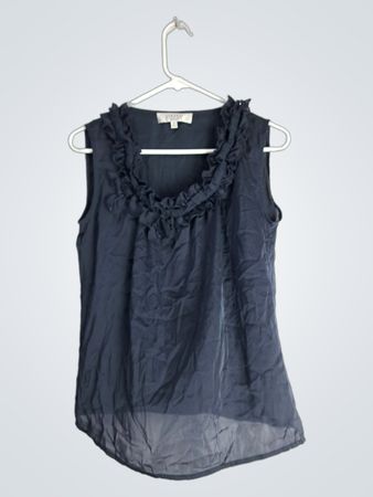 Kasperer Sleeveless Ruffled Blouse