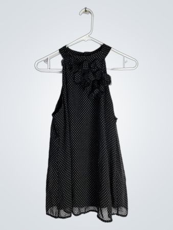 Mango Black Polka Dot Sleeveless Top