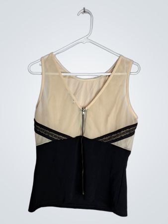 Contempo Lace Panel Sleeveless Top