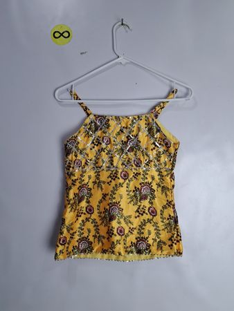 Dhvra Fashion Yellow Floral Top