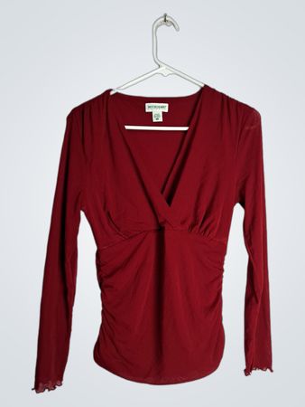 Motherhood Maternity Long Sleeve Red Top