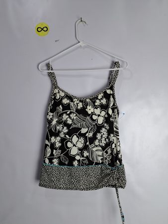 Black and White Floral Top