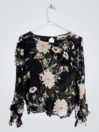 Lucky Brand Floral Long Sleeve Blouse