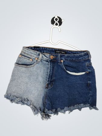 Almdst Famous Two-Tone Denim Shorts