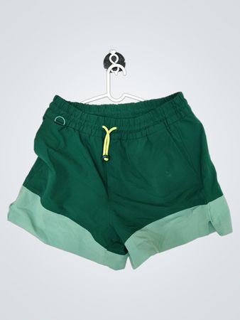 Green Shorts with Light Green Trim