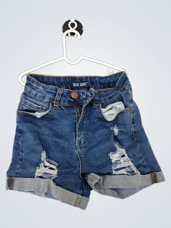 Blue Savvy Denim Shorts