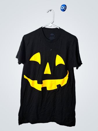 Ann Arbor T-Shirt Company Men's Black Halloween Pumpkin T-Shirt