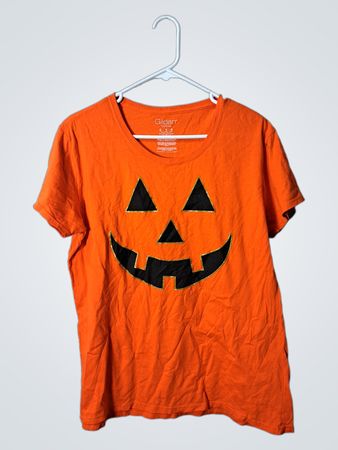 Gildan Orange Jack-o-Lantern Graphic T-Shirt