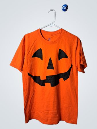 Hanes Orange Jack-o'-Lantern Graphic T-Shirt